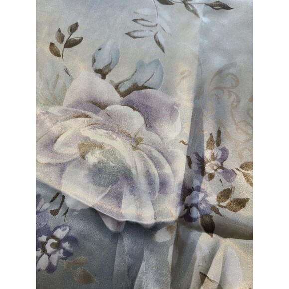 Kathie Lee Floral Maxi Skirt Sz 6 Purple Gray Vintage Polyester USA Made - Picture 3 of 9